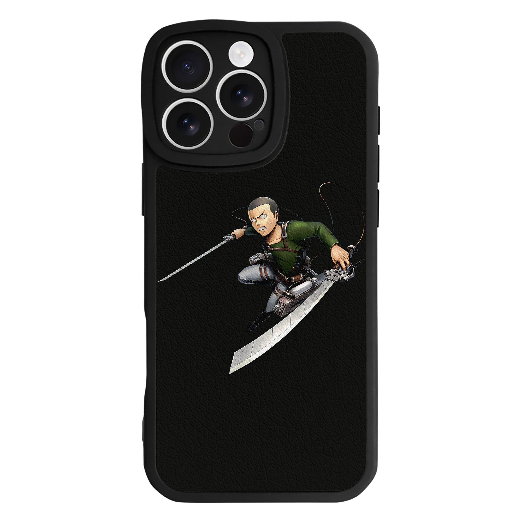 （画像用） 進撃の巨人 コニー·スプリンガー Attack on Titan Connie Springer 【iPhone 16シリーズ対応】シリコンスマホケース（レザー調） 材質：シリコン